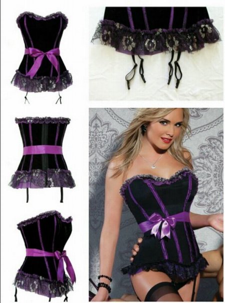 Black and Purple Corset
